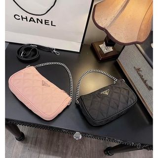 PRADA KẸP NÁCH 2 QUAI MỚI - Đen