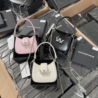 TÚI KẸP NÁCH W DÁNG BẦU MINI- HÀNG FULL BOX - Đen