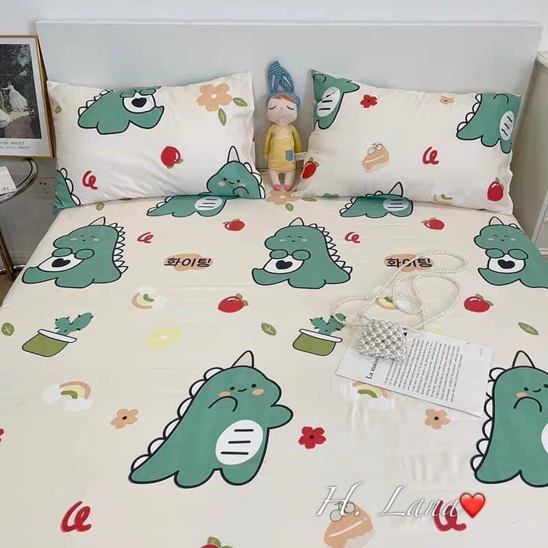 SET GA + 2 VỎ GỐI HÌNH KHỦNG LONG XANH