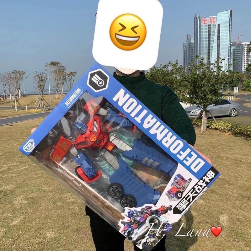 BỘ ĐỒ CHƠI Ô TÔ TRANSFORMER BIẾN HÌNH - Đỏ