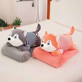 BỘ CHĂN GỐI 3in1 HÌNH THÚ BÔNG - NGỰA XANH