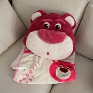 Gấu bông gối Lotso kèm chăn siêu yêu