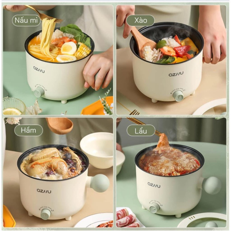 NỒI LẨU ĐIỆN ĐA NĂNG CÓ TAY CẦM SIZE 18cm - TAY TRÒN