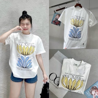 ÁO PHÔNG TRẮNG HOA CÚC VÀNG - Trắng - L