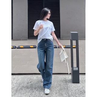 QUẦN JEAN SUÔNG MÀU XANH HOT - XANH - L