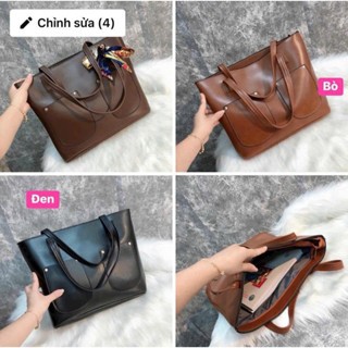 TÚI XÁCH CÔNG SỞ DA TRƠN 2 TÚI