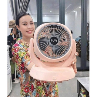 QUẠT TÍCH ĐIỆN MINI FAN F3 ĐỂ BÀN - Hồng