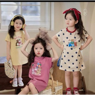 SET 3 VÁY XUÔNG IN GẤU THỎ CHO BÉ - SET 3 - 140