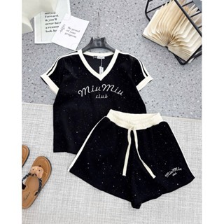 MÃ 65 SET BỘ NHŨ CỔ TIM CHỮ MIU - Đen - L