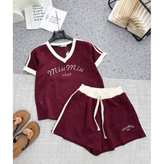 MÃ 65 SET BỘ NHŨ CỔ TIM CHỮ MIU - ĐỎ MẬN - S