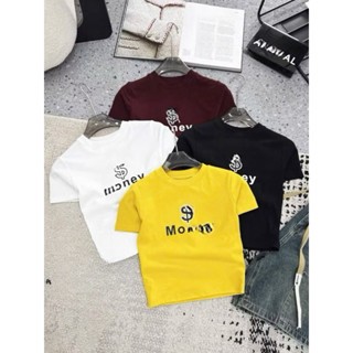 ÁO THUN ÔM BODY CHỮ MĂN NI - Trắng