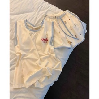 SET BỘ MẶC NHÀ TEDDY VIỀN XANH - Be - 2XL