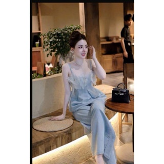 SET 2 DÂY MÀU XANH NGỰC ĐÍNH HOA QUẦN SUÔNG - XANH - L