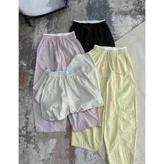 MÃ 392 QUẦN GIÓ LỤA CẠP CHUN DÂY VẰN PHỐI CẠP - Xanh dương - L