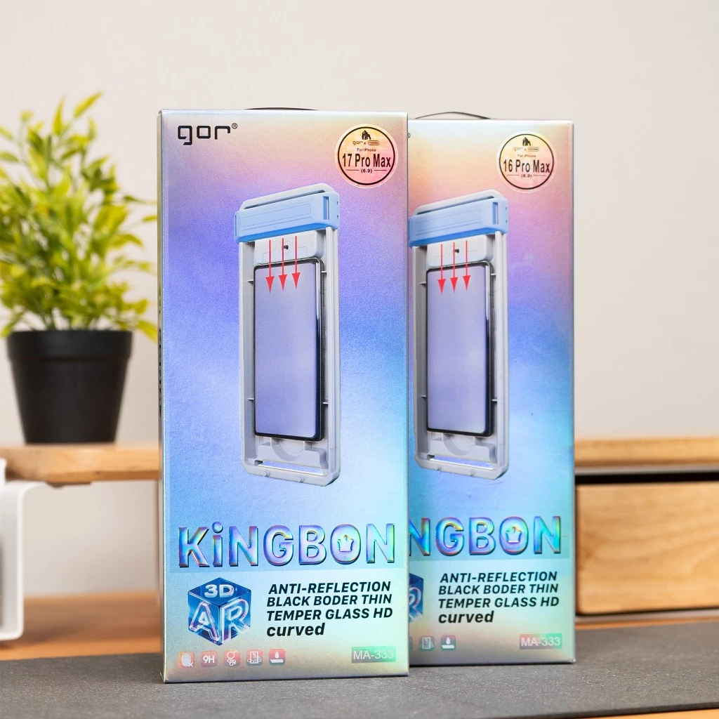 Kính Cường Lực GOR Tràn Viền, Full Màn, Chống Chói Khung Tự Dán Cao Cấp