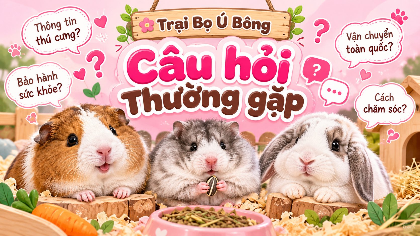 Câu hỏi thường gặp về thú cưng | Trại Bọ Ú Bông