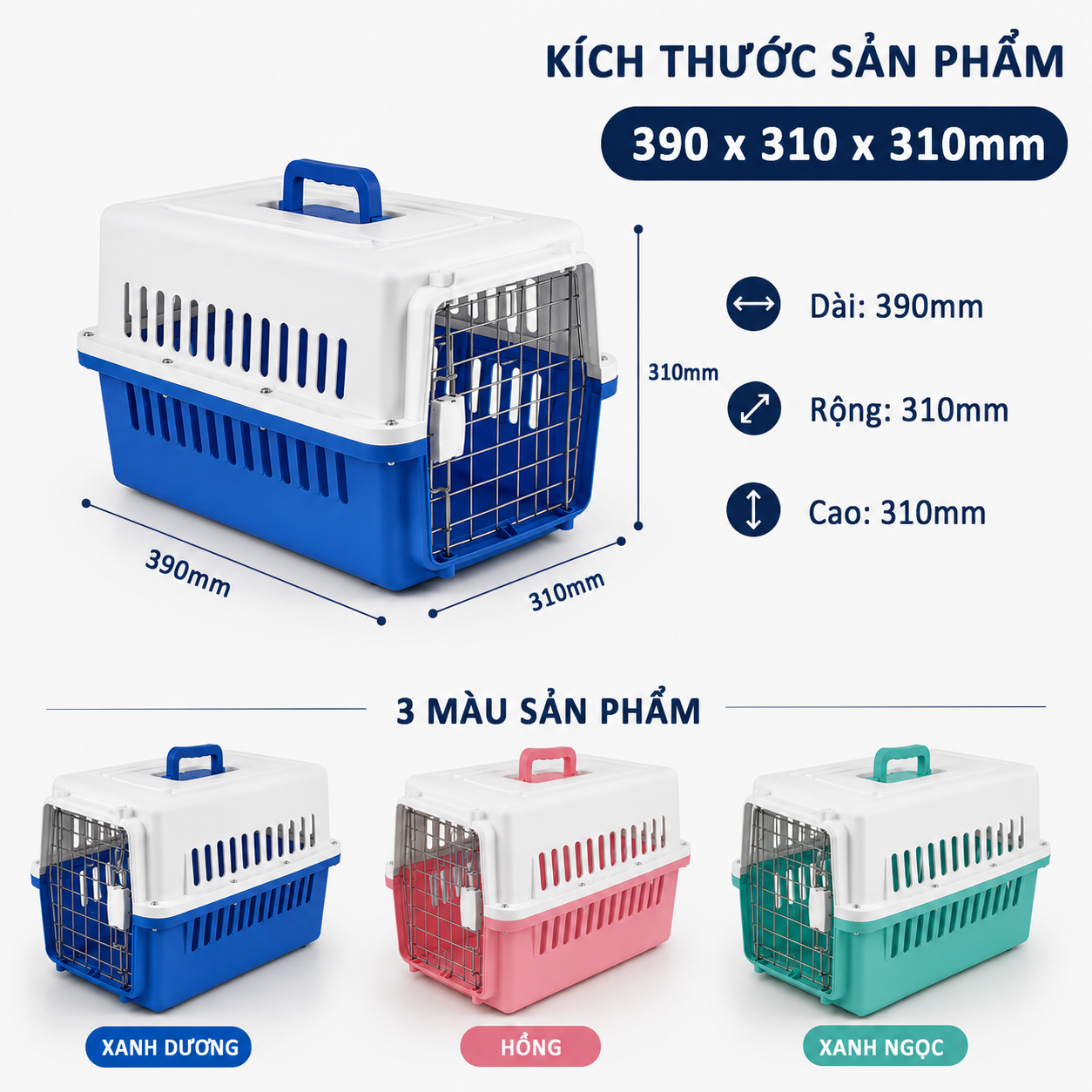 Lồng Vận Chuyển Xách Tay Cho Thỏ Và Bọ Ú