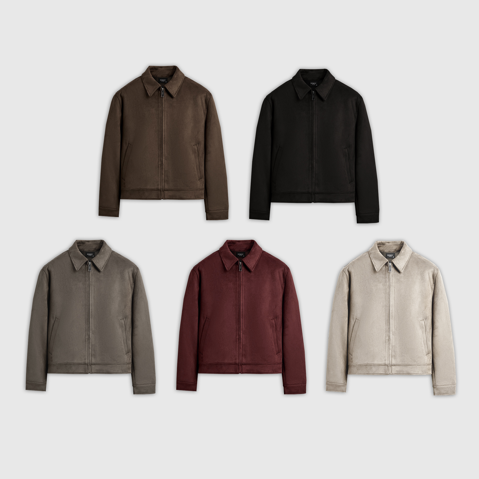 Áo khoác da lộn zip