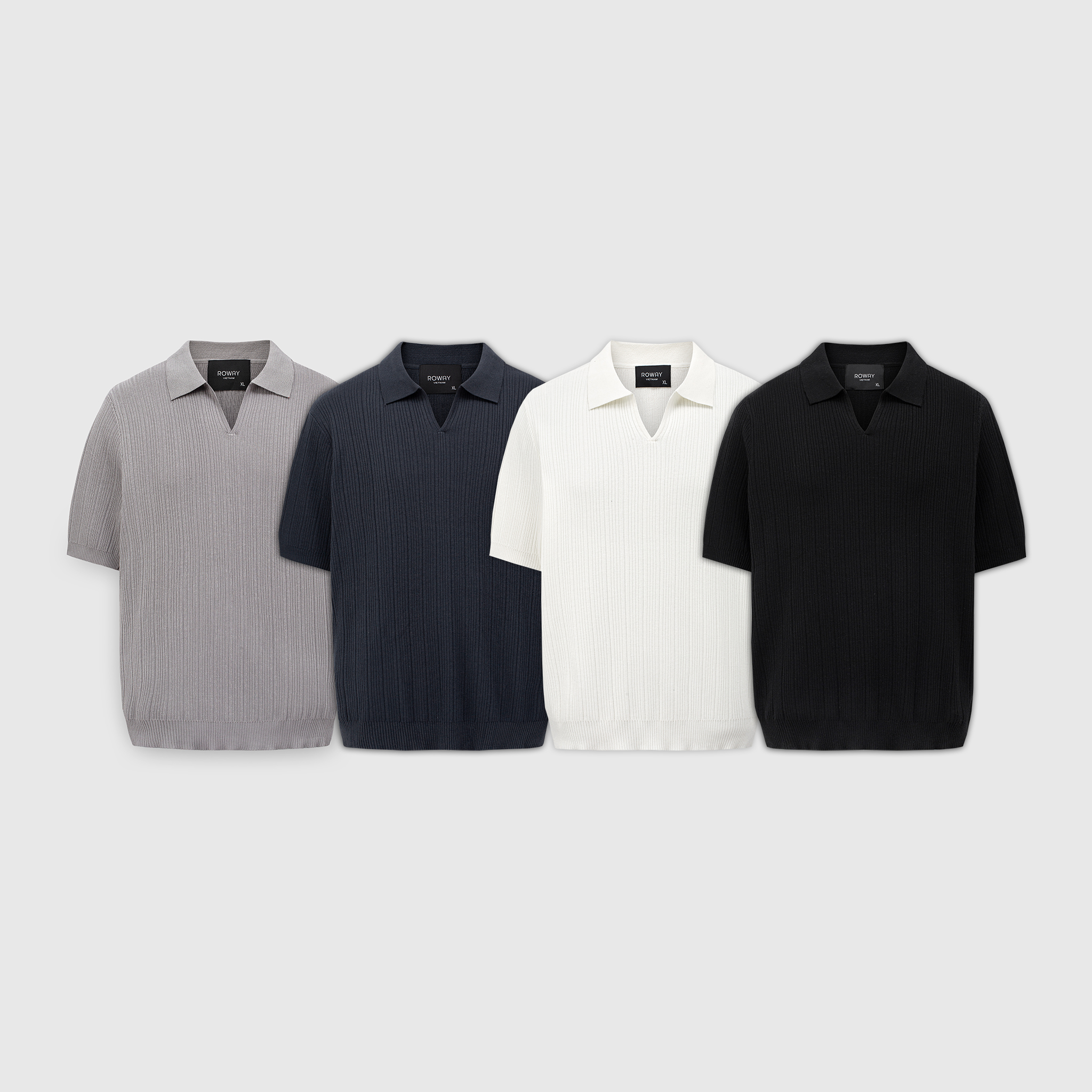 Áo polo len cổ V