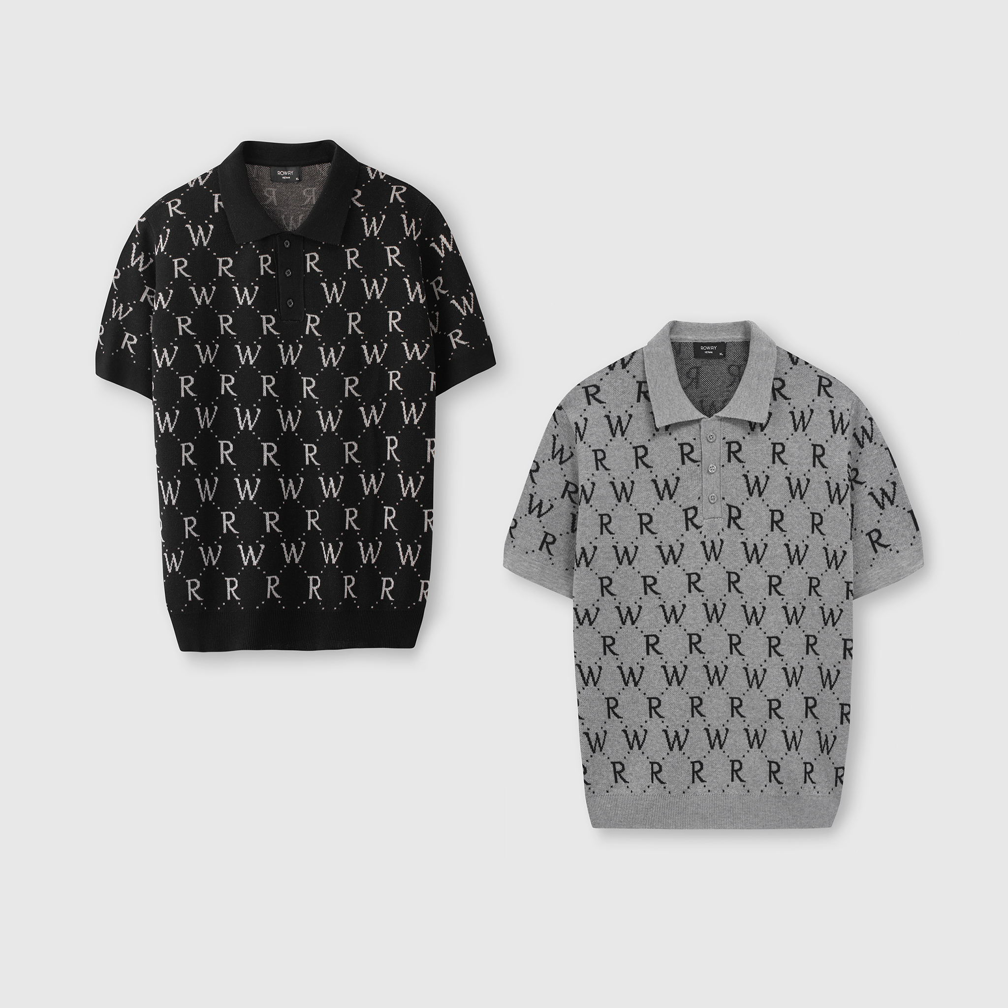 Áo polo len monogram