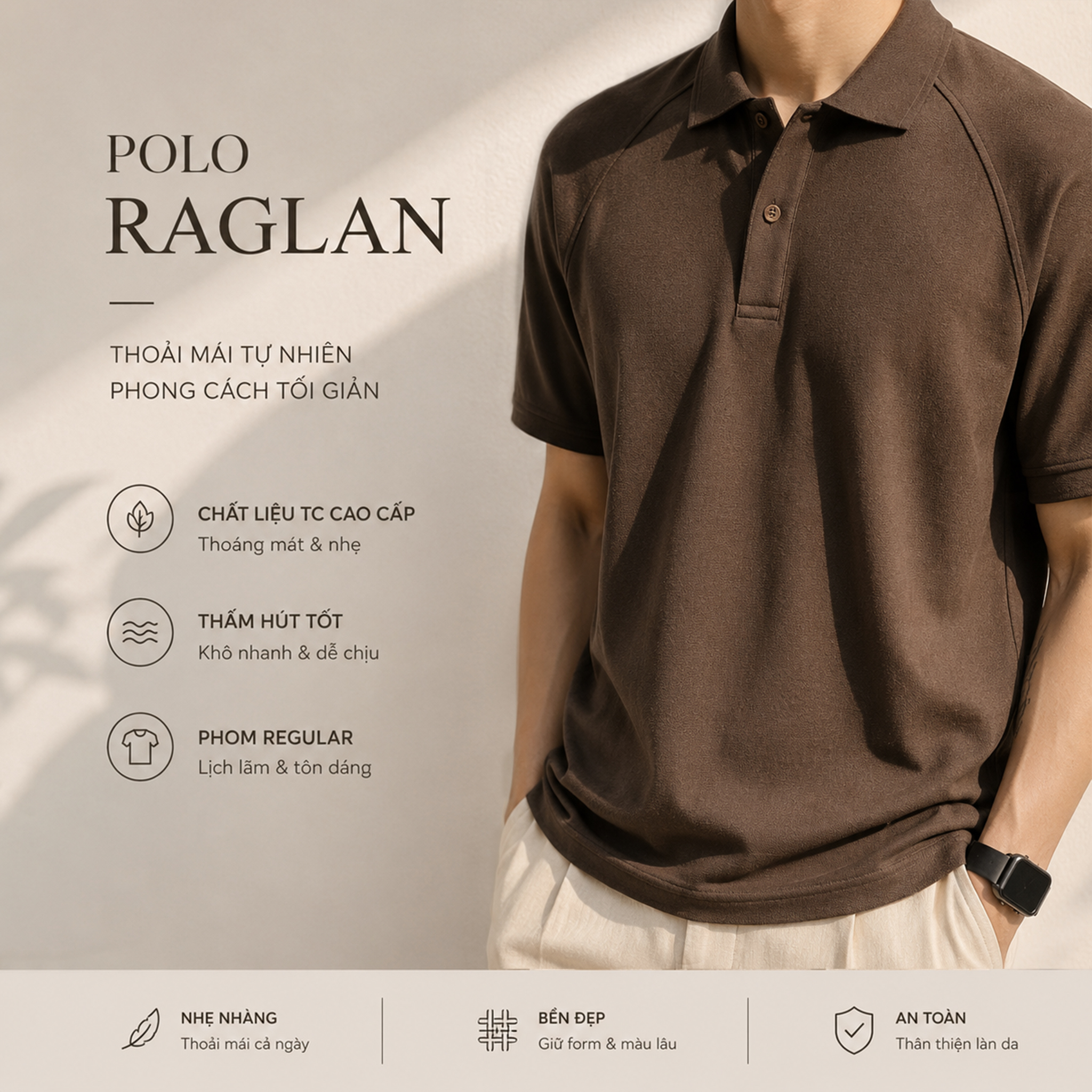 Áo polo raglan