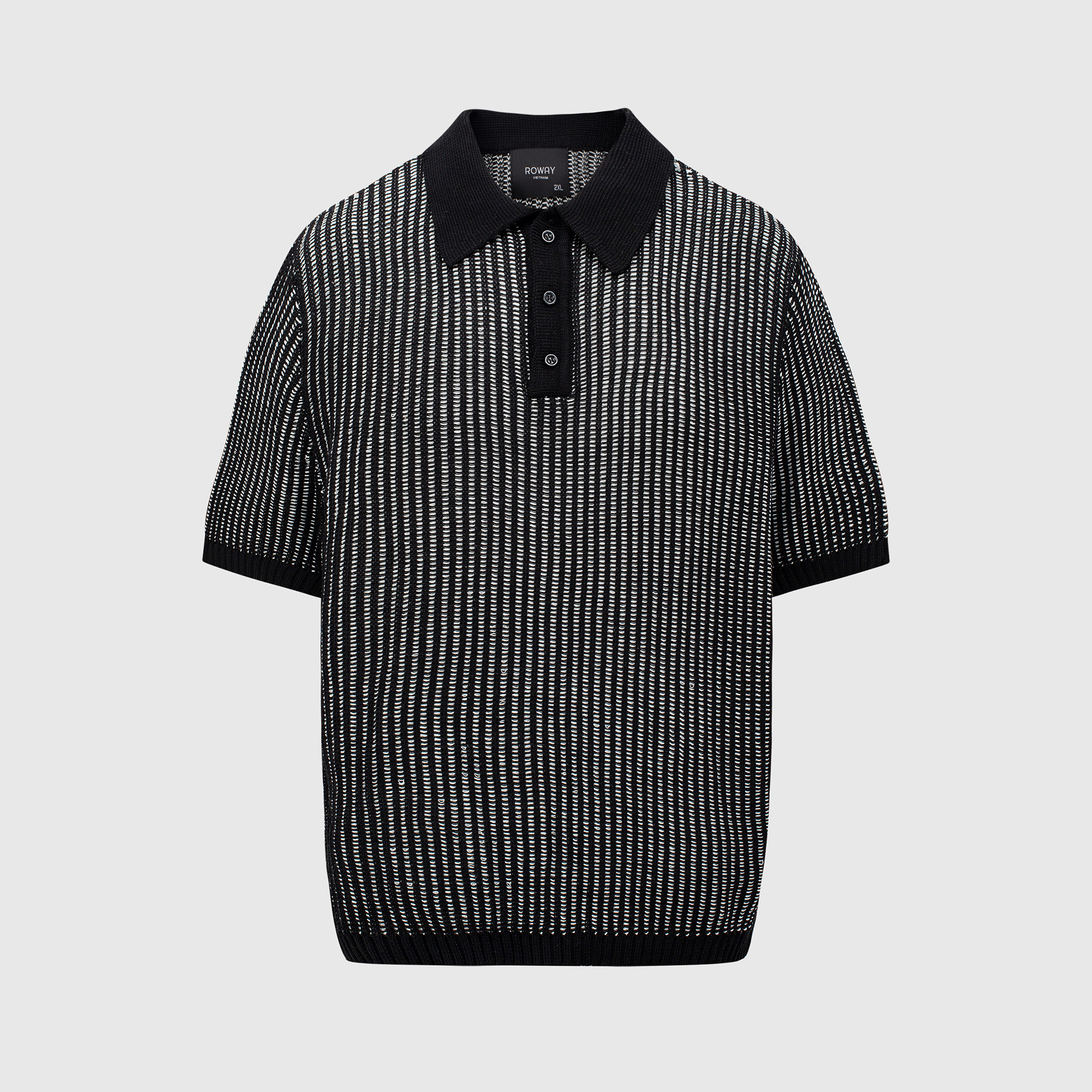 Polo len cổ đen