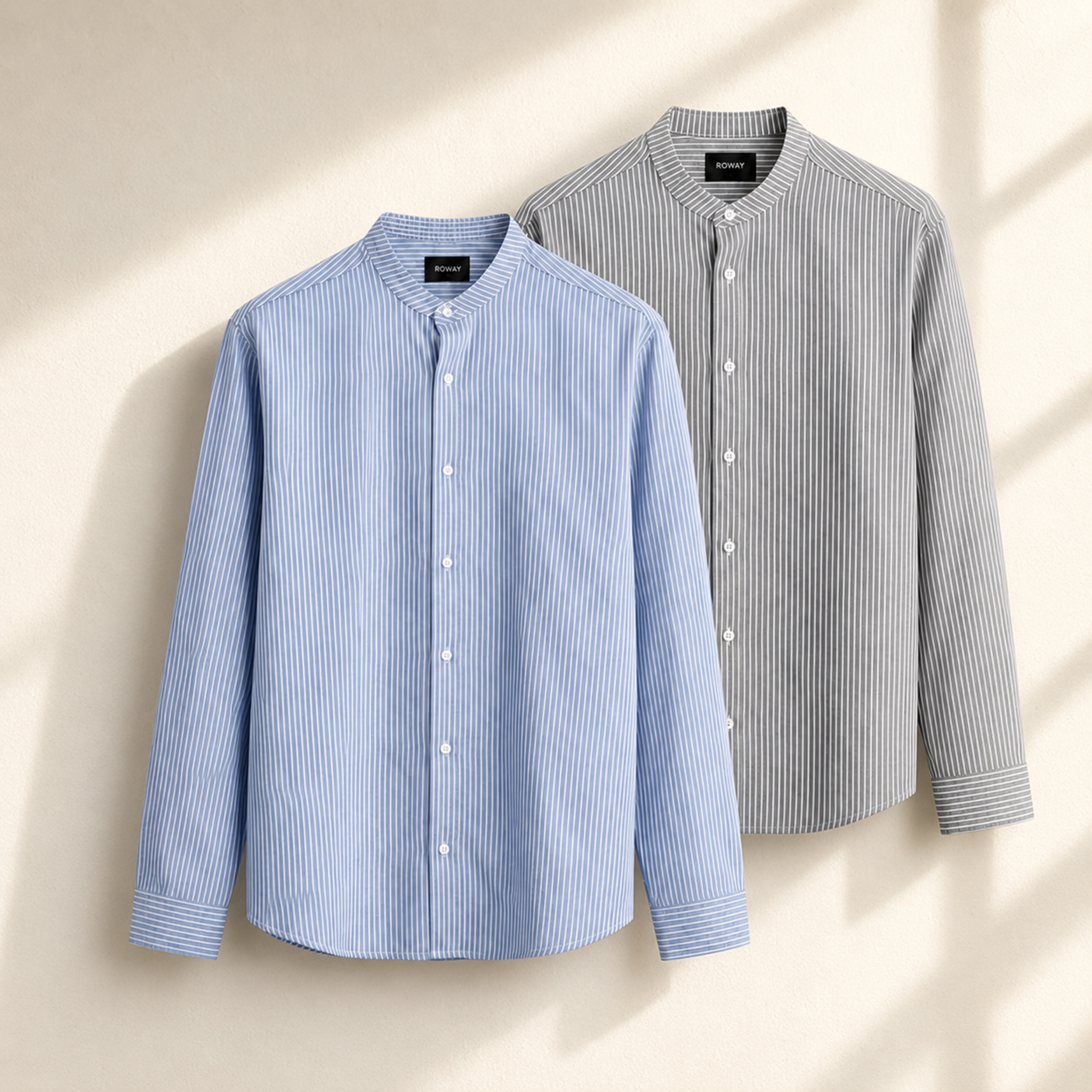 Sơ mi dài tay oxford cổ trụ
