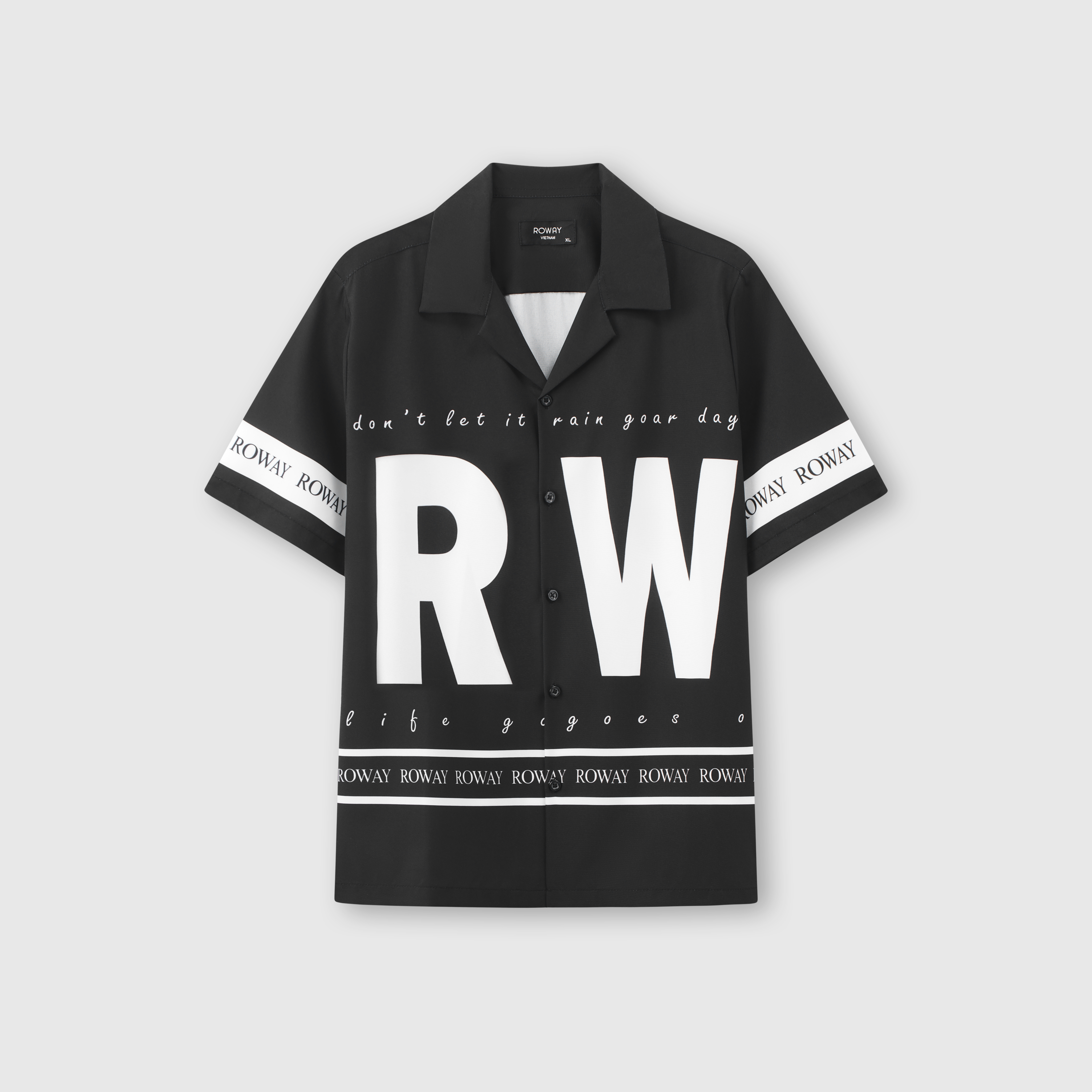 Sơ mi họa tiết chữ RW