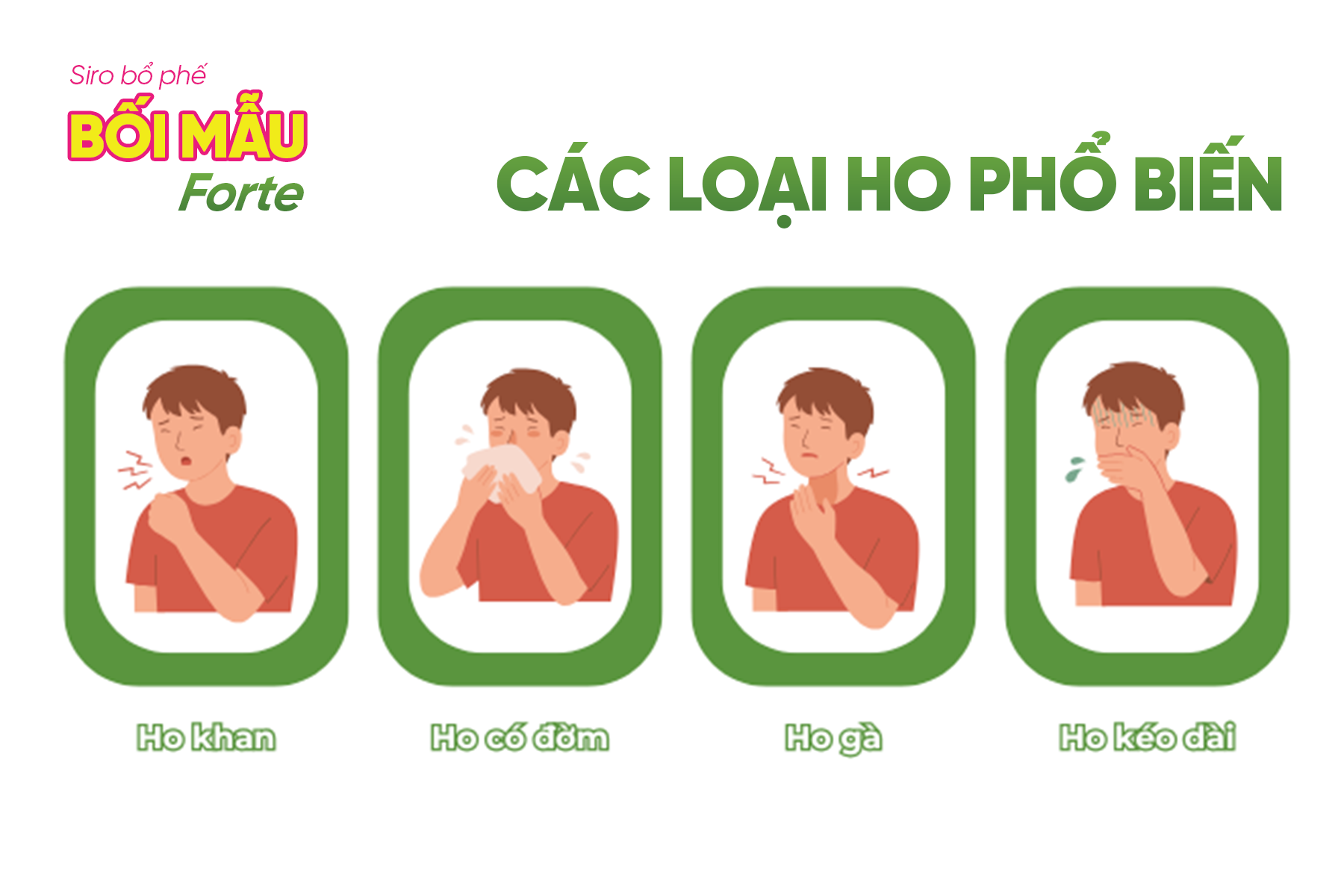 Các loại ho phổ biến và cách giảm ho hiệu quả