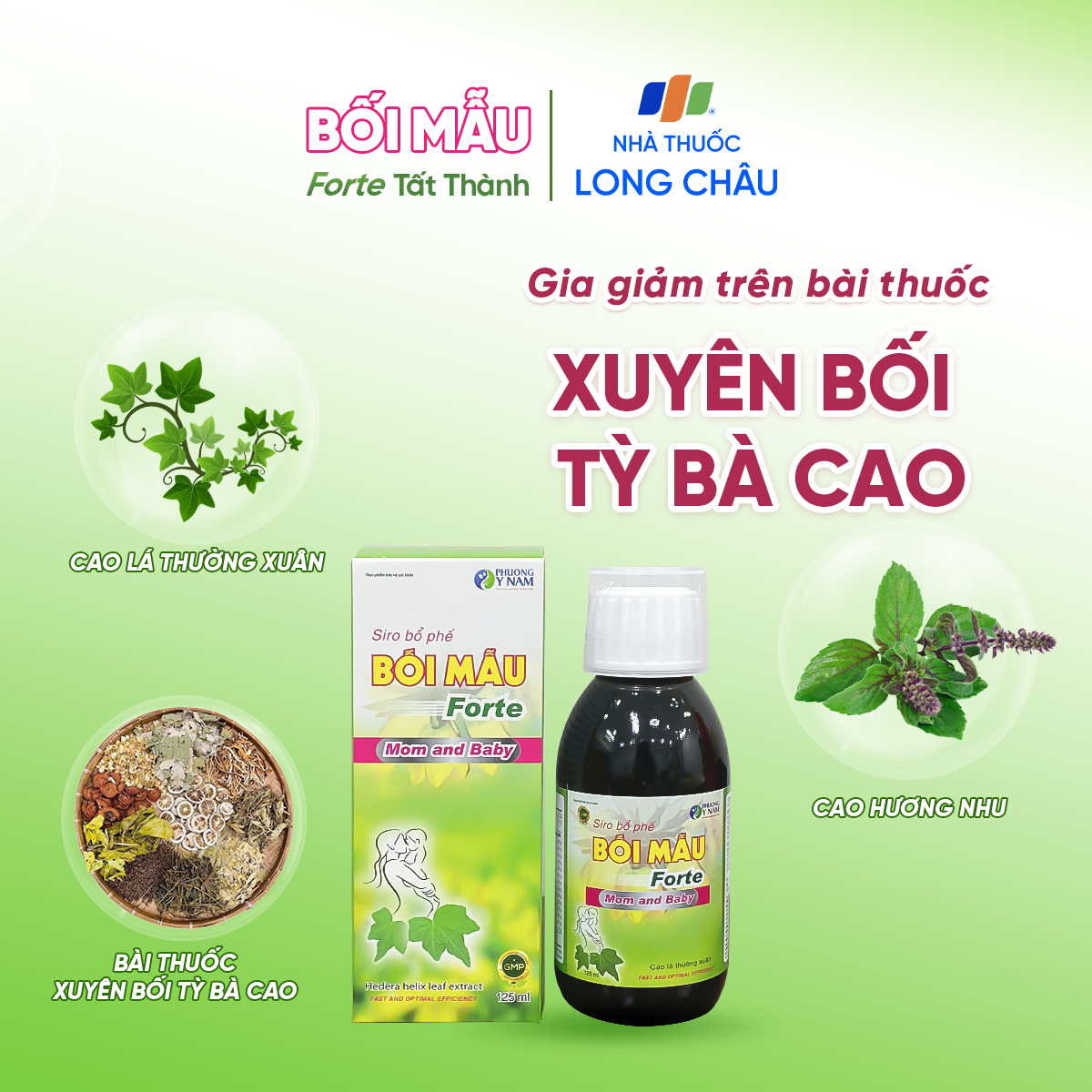 Thực phẩm bảo vệ sức khỏe Siro Bổ phế Bối Mẫu Forte Mom and Baby