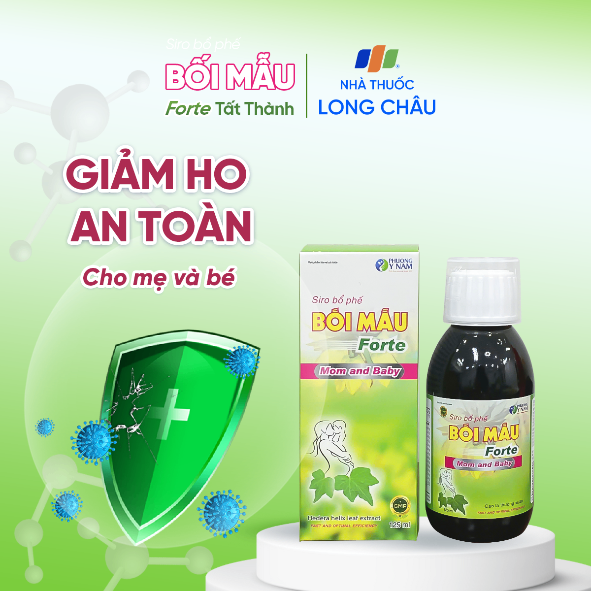 Sản phẩm Thực phẩm bảo vệ sức khỏe Siro Bổ phế Bối Mẫu Forte Mom and Baby