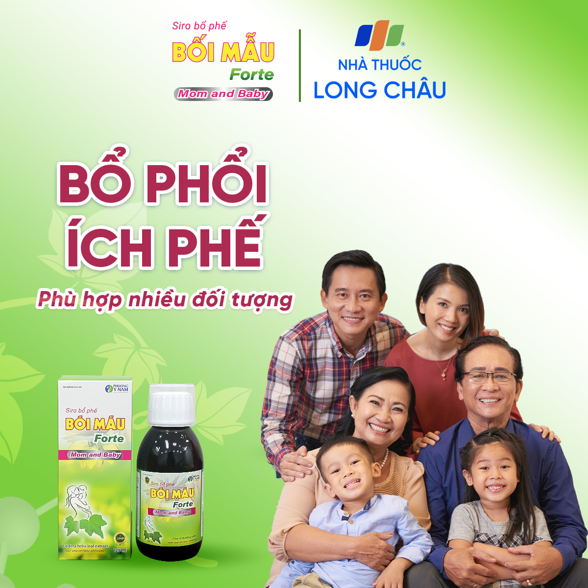 Mặt hàng thực phẩm bảo vệ sức khỏe Siro Bổ phế Bối Mẫu Forte Mom and Baby