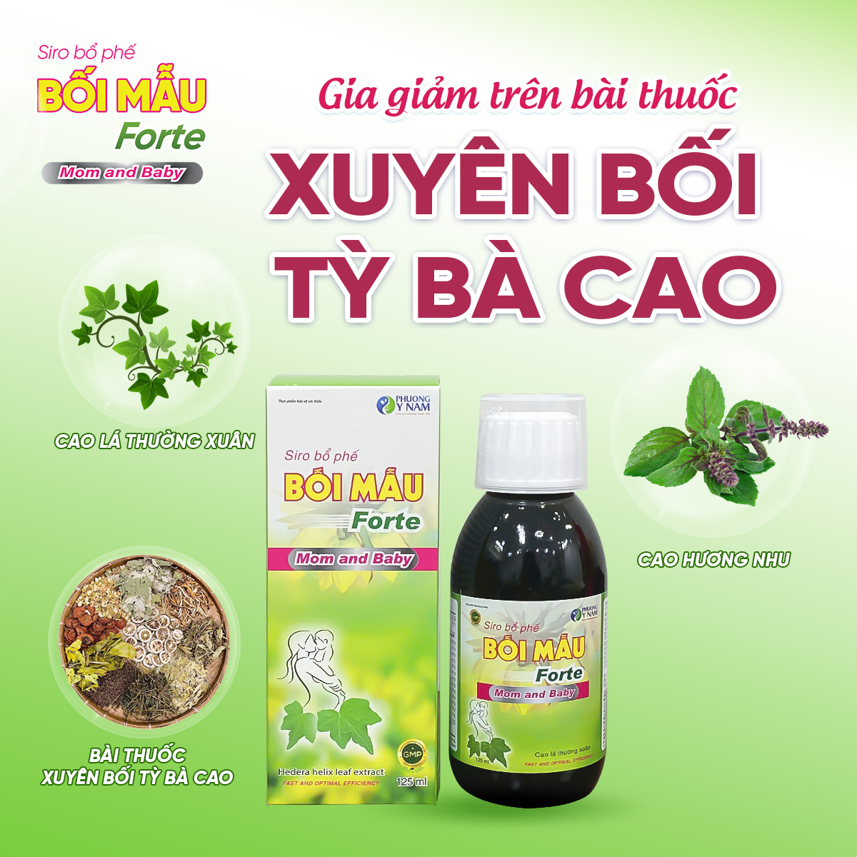 Siro ho bổ phế Bối Mẫu Forte Mom And Baby