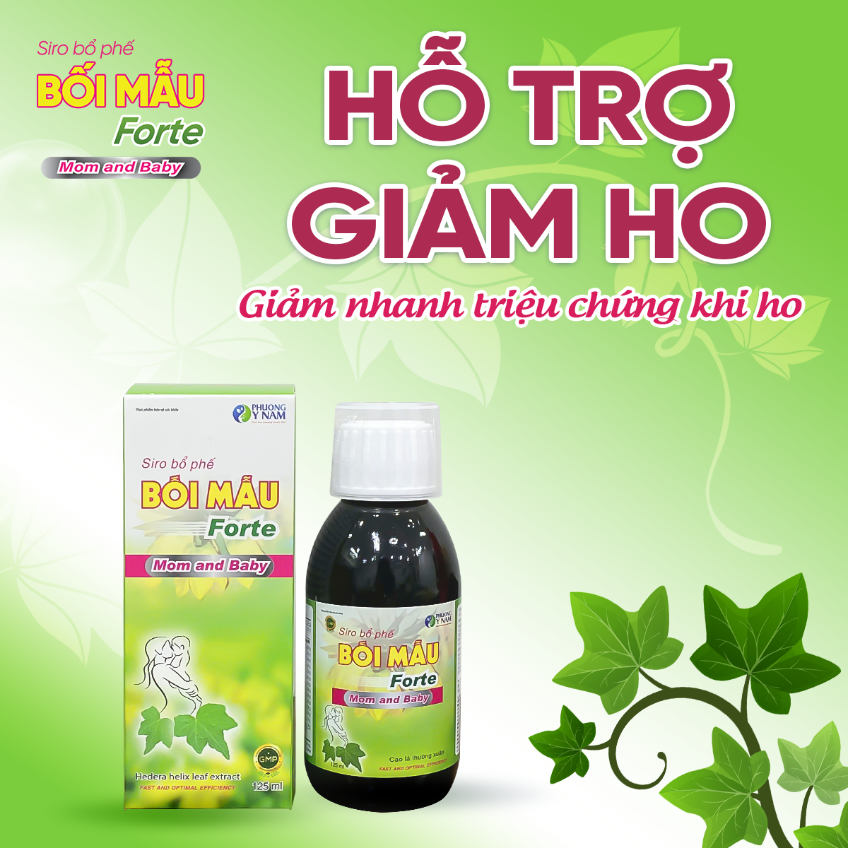 Thực phẩm bảo vệ sức khỏe Siro Bổ phế Bối Mẫu Forte Mom and Baby