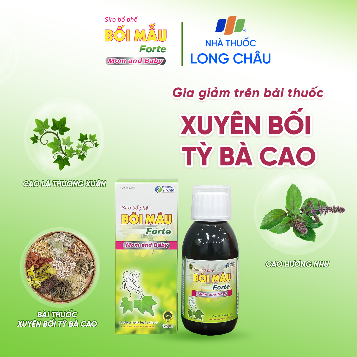 Thực phẩm bảo vệ sức khỏe Siro Bổ phế Bối Mẫu Forte Mom and Baby