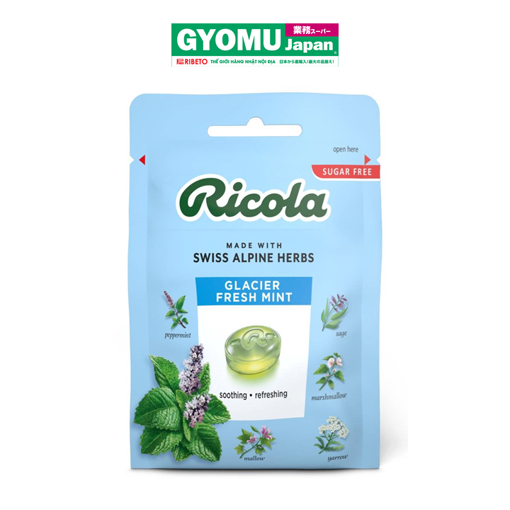 RICOLA_Kẹo thảo mộc bạc hà Glacier Fresh Mint 15g