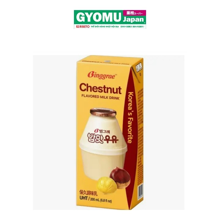 BINGGRAE_Sữa tươi vị hạt dẻ 200ml