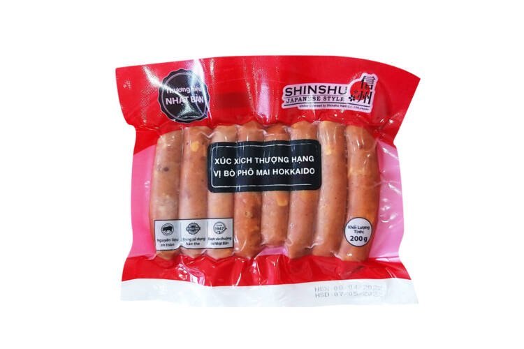 SHINSHU_Xúc xích thượng hạng - Vị bò phô mai Hokkaido 200g