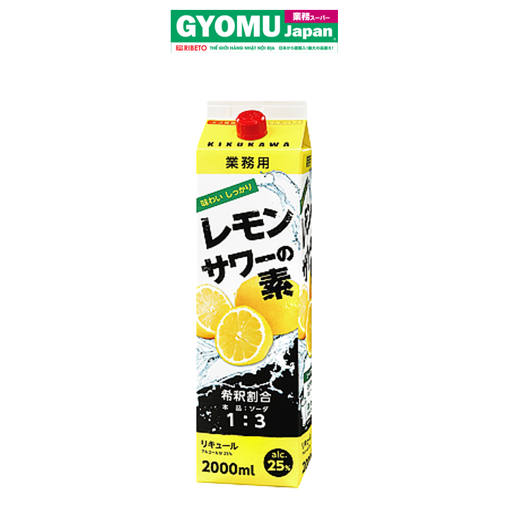 KIKUKAWA_Rượu mùi Sawa vị chanh 25% 2L KIKUKAWA_Rượu mùi Sawa vị chanh 25% 2L