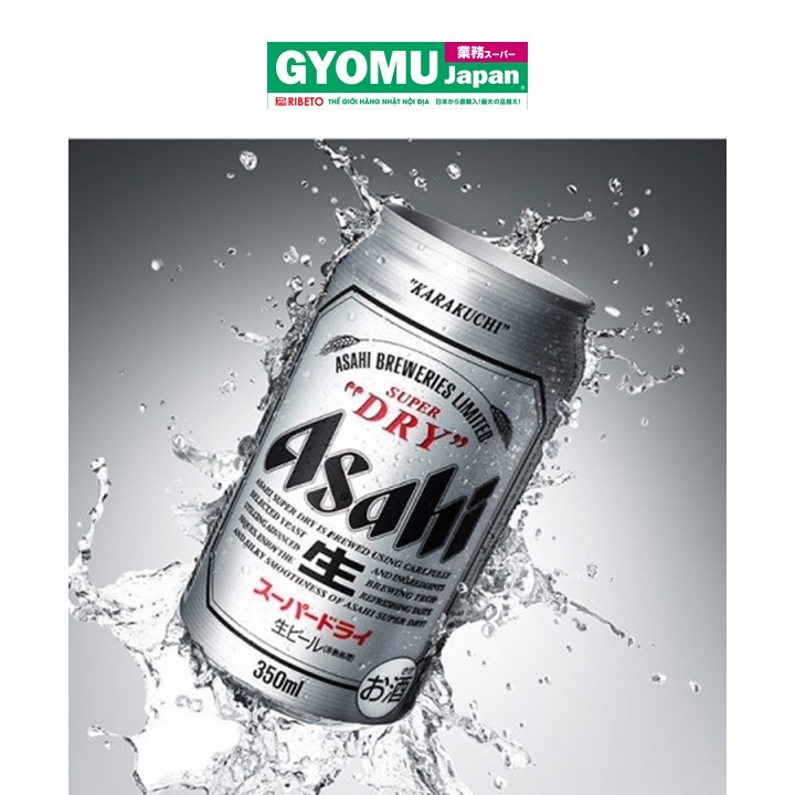 Bia Asahi Super Dry alc 5% 350ml