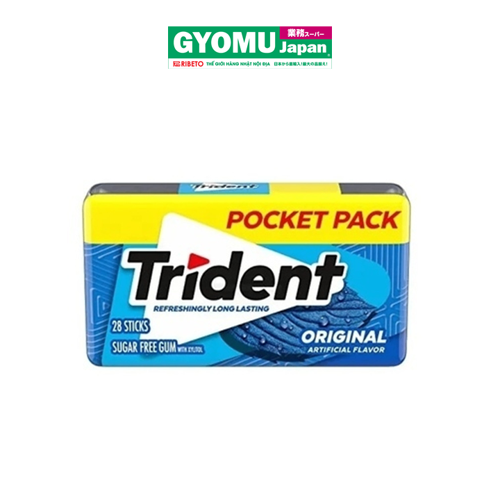 MONDELEZ_Kẹo gum Trident không đường vị nguyên bản 28P 50.4g
