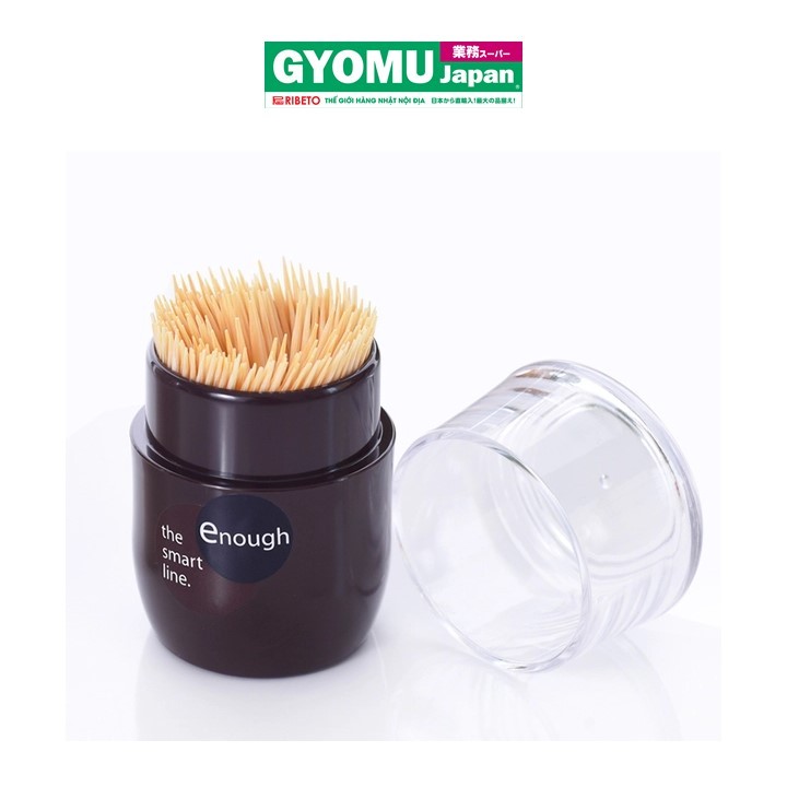 INOMATA_Hộp đựng tăm màu nâu φ5.3×8cm