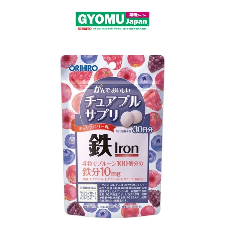 ORIHIRO_TPCN bổ sung sắt và folic acid dạng túi 120 viên