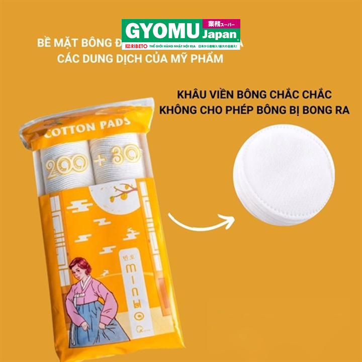MINHO_Bông tẩy trang cotton 2 lớp 230P