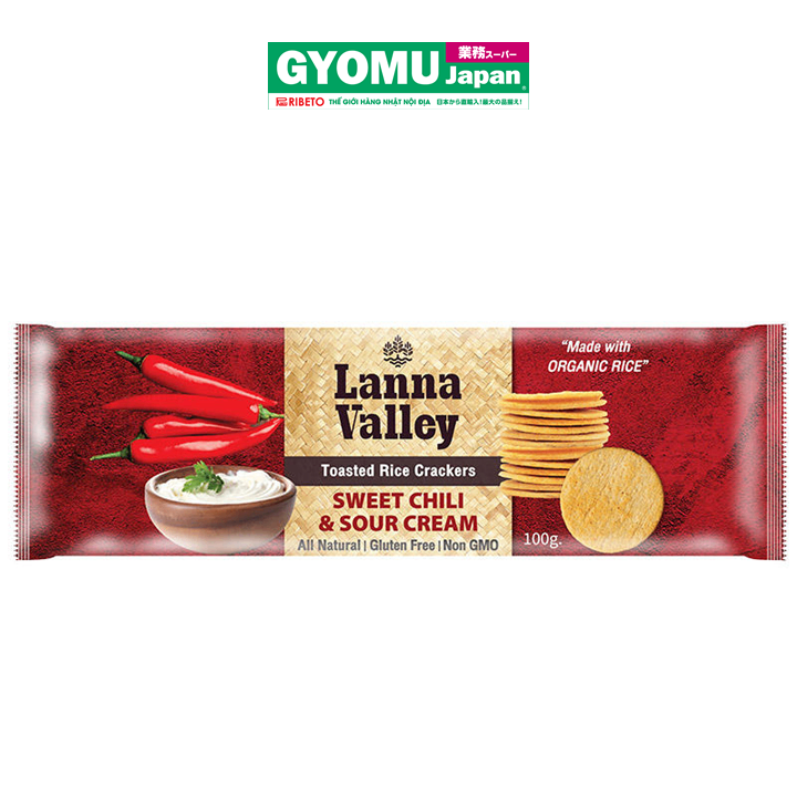 LANNA VALLEY_Bánh gạo vị chua cay hữu cơ 100g