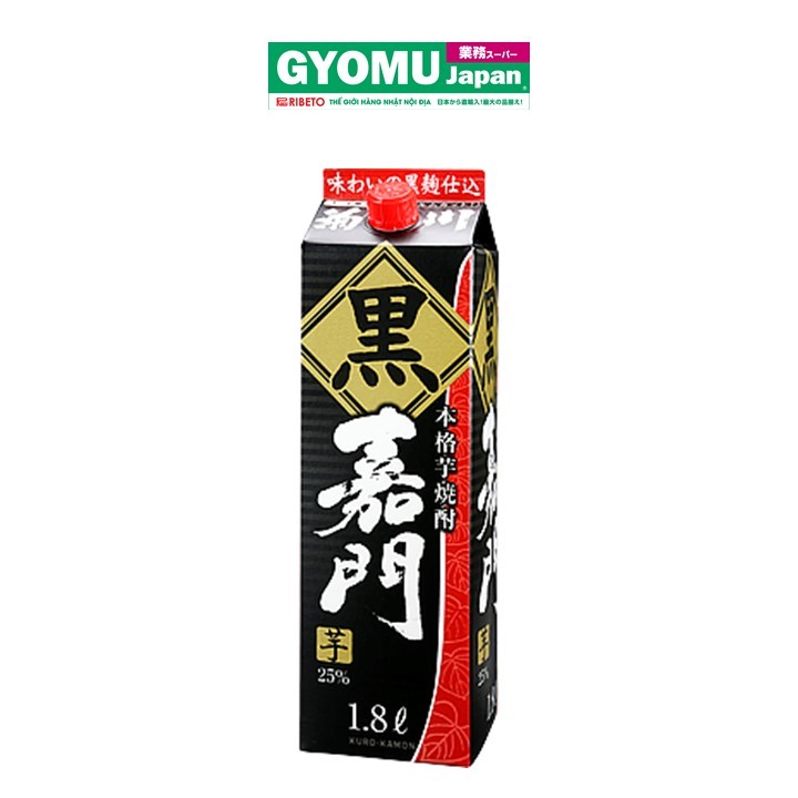 KIKUKAWA_Rượu soju Kuro Kamon 25% 1.8L