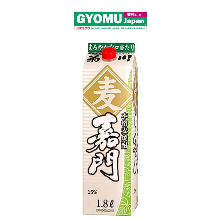 KIKUKAWA_Rượu soju Mugi Kamon 25% 1.8L