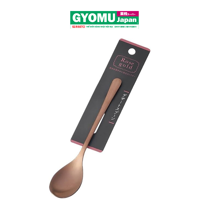 RED GOLD_Thìa inox mạ vàng cỡ trung 17cm