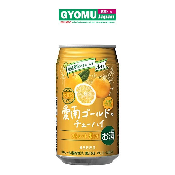 CHU HI_Cocktail bưởi Ainan Gold Aseed 5% 350ml