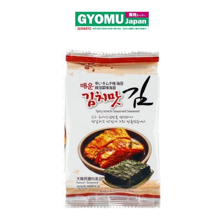 ORION_Rong biển nướng dầu Olive vị kim chi 12g
